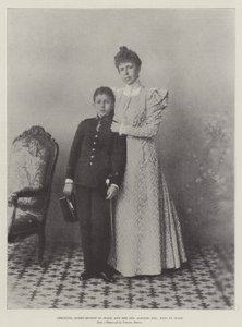 Christina, drottning-regent av Spanien, och hennes son, Alfonso XIII, kung av Spanien