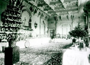 Juleborde i Durbar Room på Osborne House, 1900 swed av English Photographer