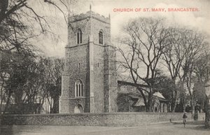 Church of St Mary, Brancaster, Norfolk (s/v foto) av English Photographer