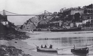 Clifton och Suspension Bridge (s/v foto) av English Photographer