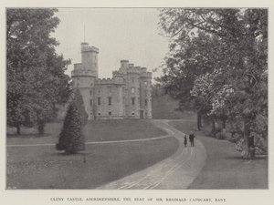 Cluny Castle, Aberdeenshire, säte för Sir Reginald Cathcart, Baronet av English Photographer