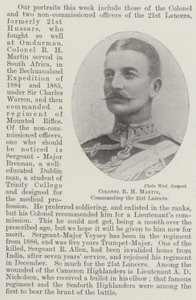 Överste R H Martin, befäl över 21:a Lancers av English Photographer