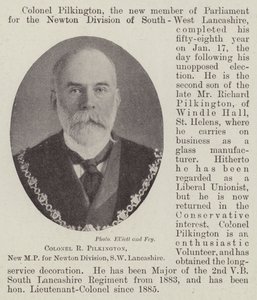 Överste R Pilkington, ny MP för Newton Division, SW Lancashire av English Photographer