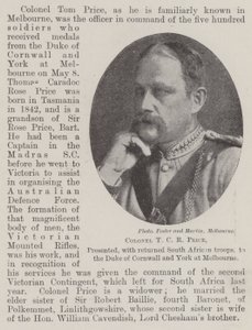 Överste T C R Price, presenterad, med återvända sydafrikanska trupper, till hertigen av Cornwall och York i Melbourne av English Photographer