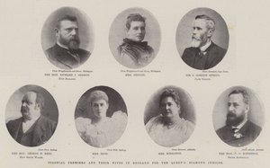 Colonial Premiers och deras fruar i England för Queens Diamond Jubilee av English Photographer