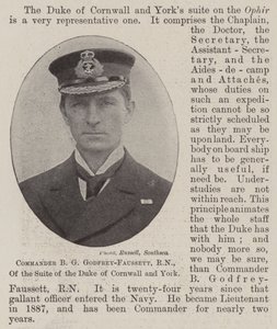 Befälhavare B G Godfrey-Faussett, RN, i sviten av hertigen av Cornwall och York av English Photographer