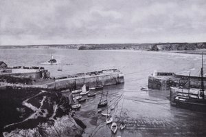 Cornwall: Newquay, the Harbour (s/v foto) av English Photographer