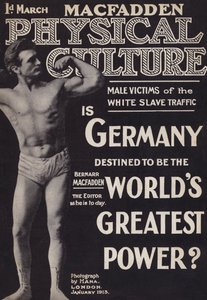 Omslag till tidskriften Physical Culture, januari 1913 av English Photographer