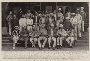 Cricket i Bombay, presidentskapet och Parsee-lagen av English Photographer