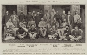 Cricket i Indien, lagen som representerar Bombays presidentskap och Bombay Parsees i presidentskapsmatchen av English Photographer