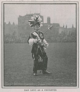 Dan Leno som cricketspelare av English Photographer