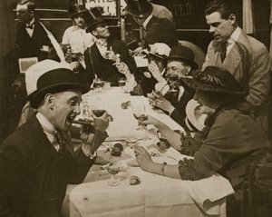 Derby Day lunchparty, tryck av Horace W. Nichols, ca 1910 (fotogravyr) av English Photographer