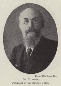 Dr Clifford, president för Baptistunionen av English Photographer