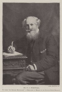 Dr F J Furnivall, till vilken An English Miscellany tillägnas för att hedra hans sjuttiofemte födelsedag av English Photographer