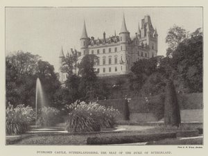 Dunrobin Castle, Sutherlandshire, säte för hertigen av Sutherland av English Photographer
