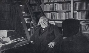 Ernest Renan i sin studie (s/v foto) av English Photographer