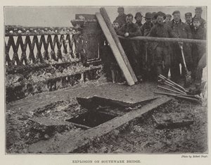 Explosion på Southwark Bridge av English Photographer