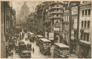 Fleet Street och St Pauls Cathedral, London av English Photographer
