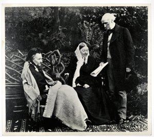Florence Nightingale, Parthenope, Lady Verney och Sir Harry Verney på Claydon House av English Photographer