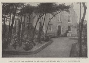 Forest House, herr Gladstones bostad under hans vistelse i Bournemouth av English Photographer