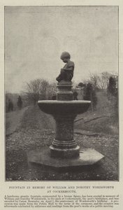 Fontän till minne av William och Dorothy Wordsworth i Cockermouth av English Photographer