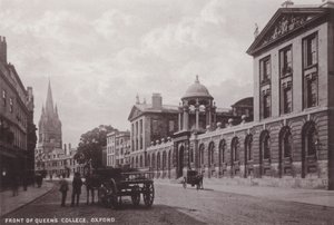 Framsidan av Queens College, Oxford av English Photographer