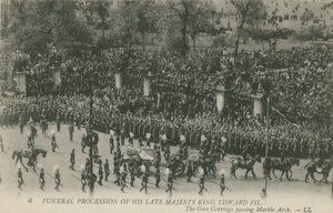 Begravningståget av hans sene majestät kung Edward VII som passerar Marble Arch av English Photographer