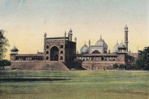 Porten till "den stora moskén", Delhi av English Photographer