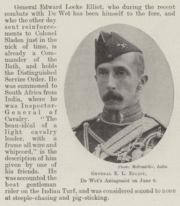 General E L Elliot, De Wets-antagonist den 6 juni av English Photographer