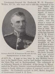 General Sir F W E Forestier-Walker, KCB, viceguvernör i Sydafrika