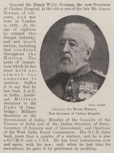 General Sir Henry Norman, ny guvernör på Chelsea Hospital av English Photographer