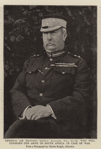 General Sir Redvers Henry Buller, VC, GCB, som kommer att leda vår armé i Sydafrika i händelse av krig av English Photographer