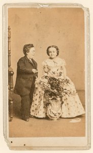 General Tom Thumb och hans fru av English Photographer