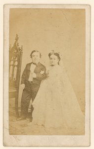 General Tom Thumb och hans fru av English Photographer