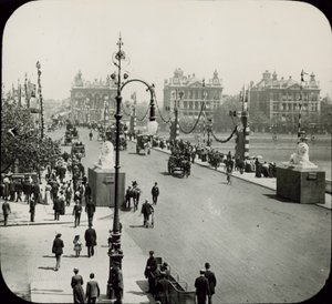 Allmän vy av Westminster Bridge av English Photographer