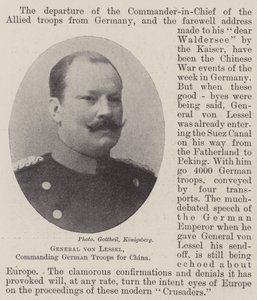 General von Lessel, befälhavande tyska trupper för Kina av English Photographer