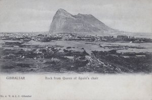 Gibraltar, Rock från Queen of Spains stol (s/v foto) av English Photographer