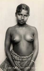 Flicka från Rodiya-kasten i Sri Lanka (s/v foto) av English Photographer