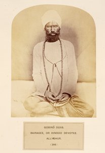 Govind Doss, Bairagee eller Hindoo Devotee, Allyghur, från The People of India, av J. Forbes Watson, publicerad 1868 (albumtryck) av English Photographer