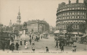 Grand Hotel och Trafalgar Square, London av English Photographer