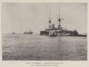 HMS Victorious gick på grund utanför Port Said av English Photographer