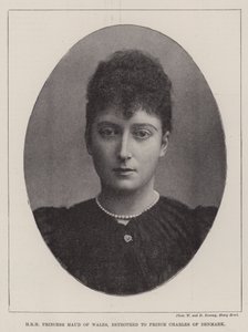 HKH Prinsessan Maud av Wales, trolovad med prins Charles av Danmark av English Photographer