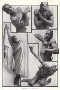 Habib Benglia, algeriskfödd fransk dansare och skådespelare i rollen som Satan i Un Soir de Folie på Folies Bergere, Paris av English Photographer