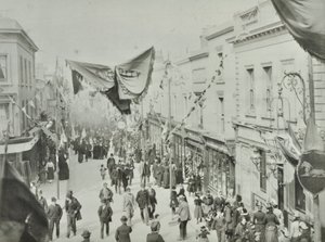 Hare Street: öppnande av Woolwich-färjan, 1889 av English Photographer