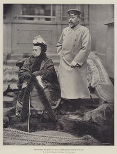 Hennes Majestät Drottningen och HKH Albert Edward, Prins av Wales