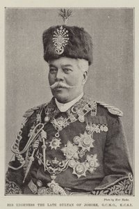 Hans höghet den sene sultanen av Johore, GCMG, KCSI av English Photographer