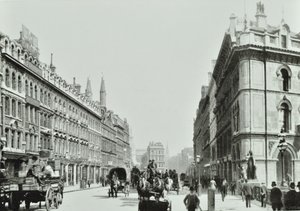 Holborn Viadukt, österut, City of London, 1875 av English Photographer