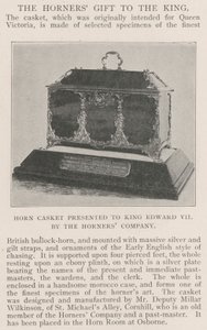 Hornkista överlämnad till kung Edward VII av Horners Company av English Photographer