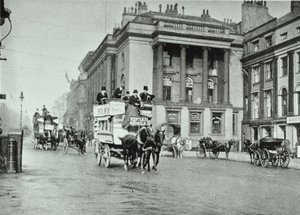 Hästbussar i Waterloo Place, 1895 av English Photographer