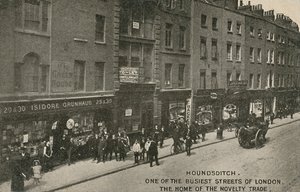 Houndsditch, En av Londons mest trafikerade gator, Novelty Trades hem, London av English Photographer